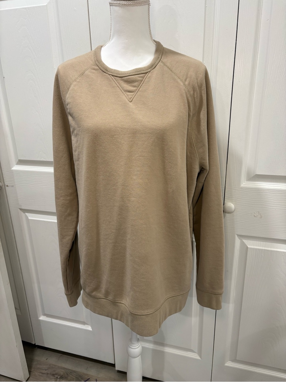 J. Crew Men's Crewneck Sweatshirt in Beige